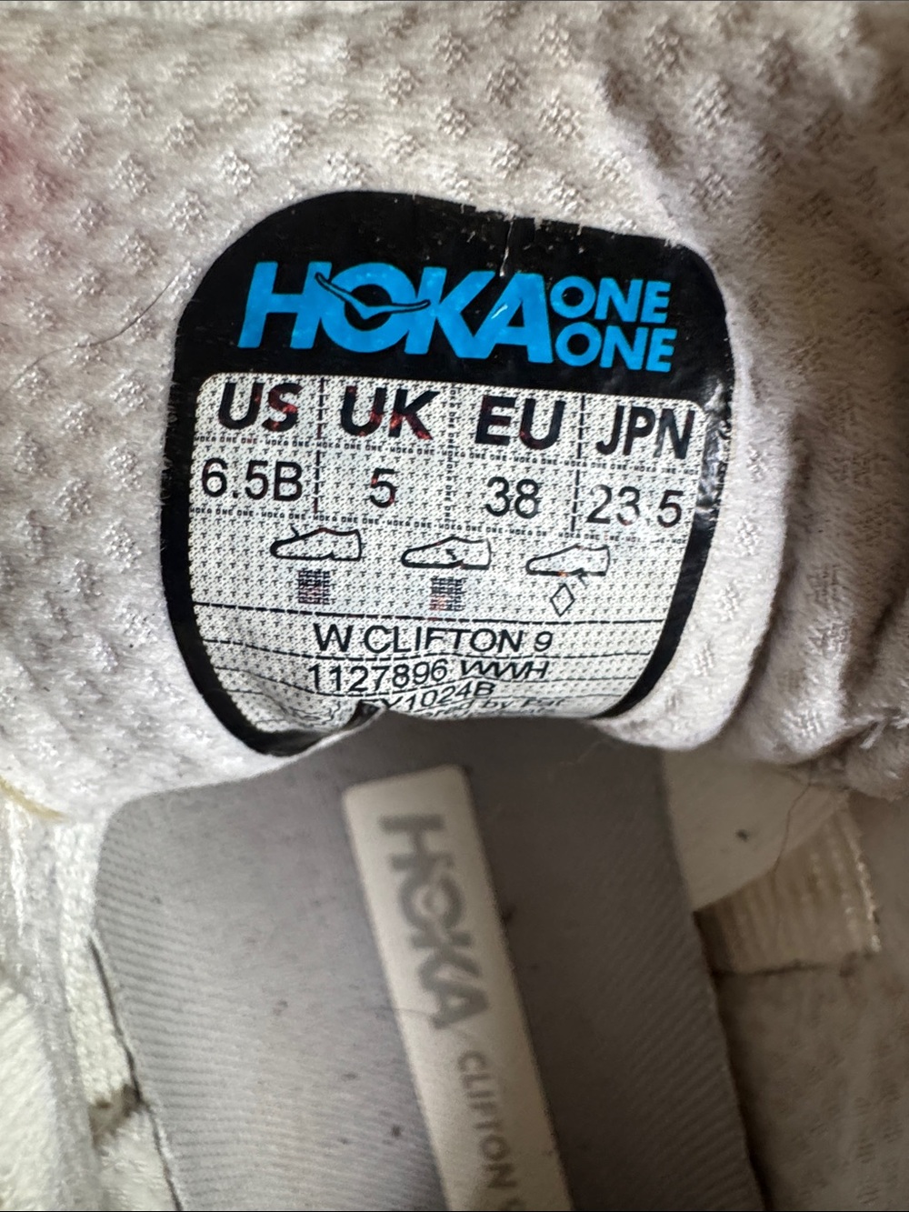 Hoka Clifton 9 Women's White Athletic Running Shoes - All-White Design - Picture 9 of 10